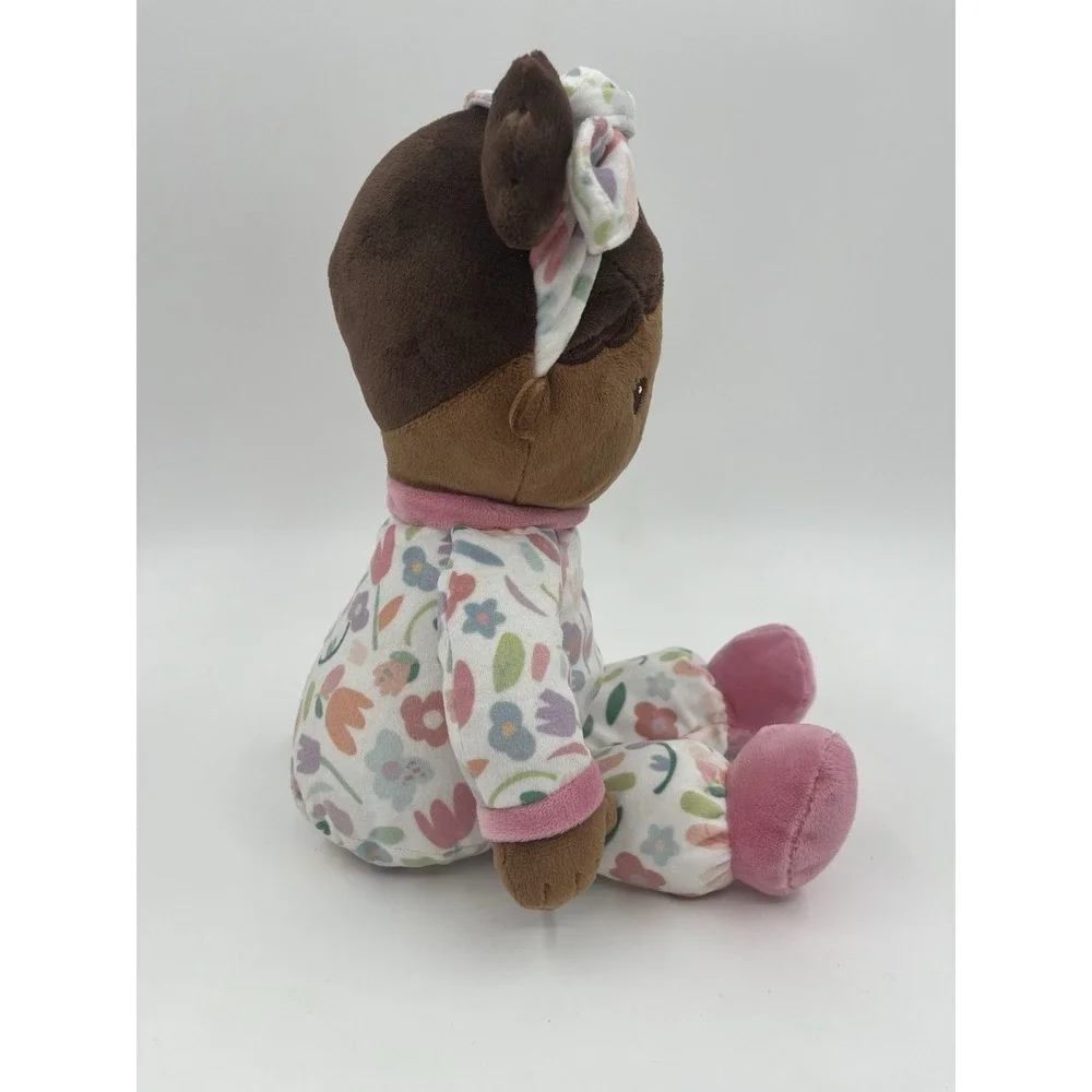 Douglas Baby Lola Blossom Doll 2024 Brown Soft Plush Embroidered Features EUC